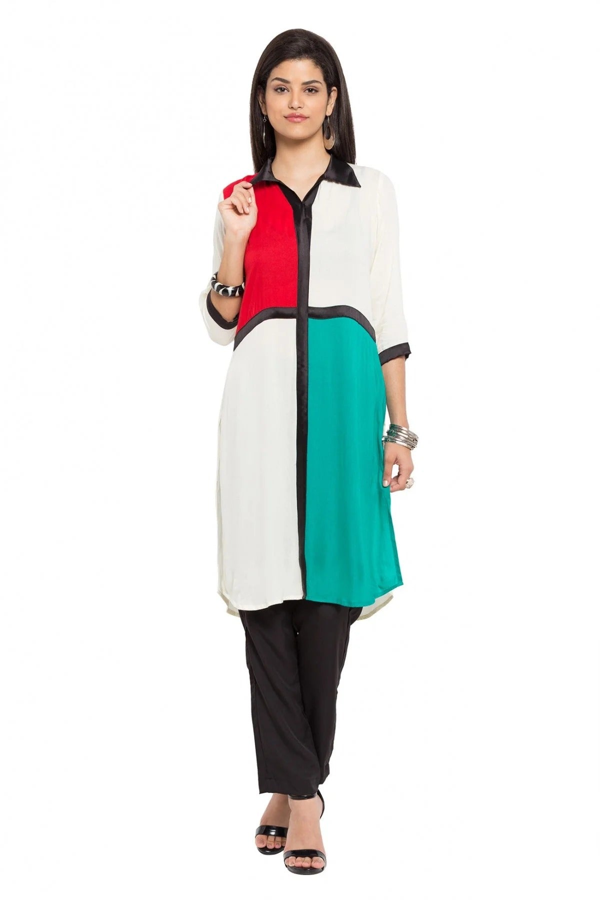 White Colour Plus Size Cotton Kurti KR1070403