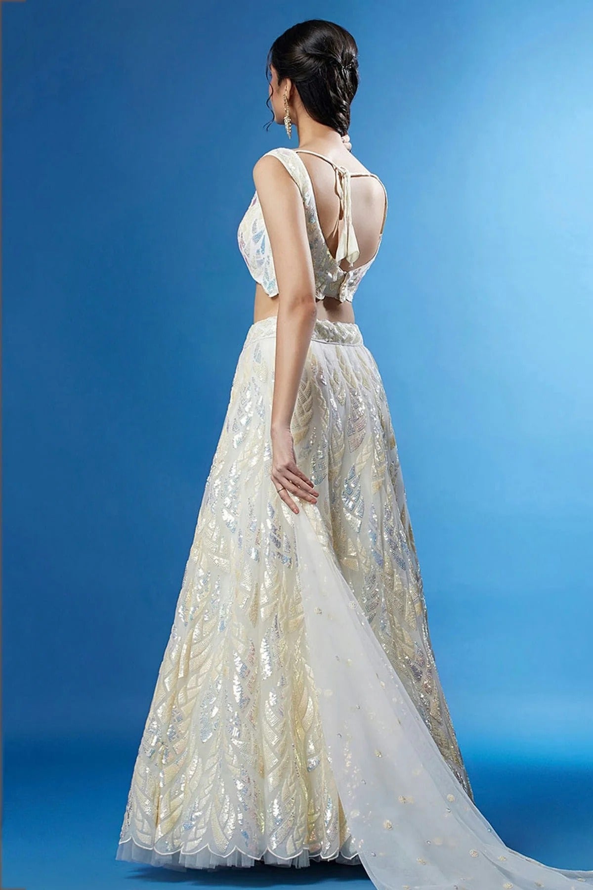 White Colour Soft Net Lehenga Choli LC1010302 1