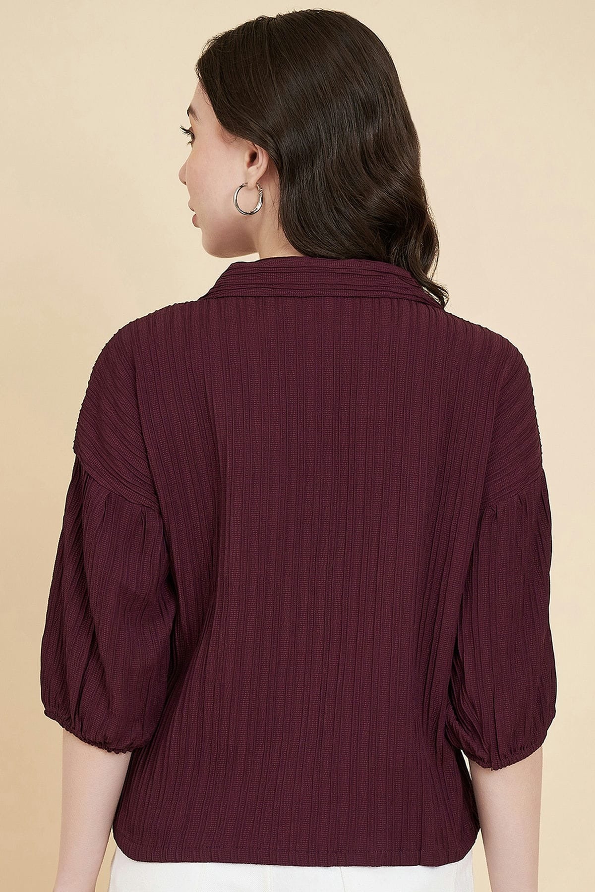 Wine Colour Boxy Readymade Top TP1110824 A