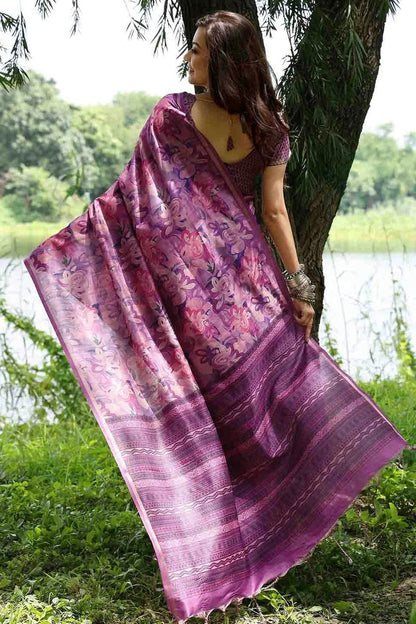 Wine Colour Cotton Silk Traditional Saree SD1260092 A