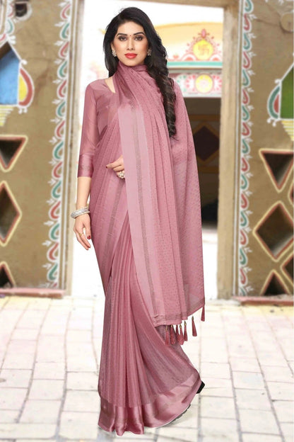 Wine Colour Satin Designer Saree SD1120598 A