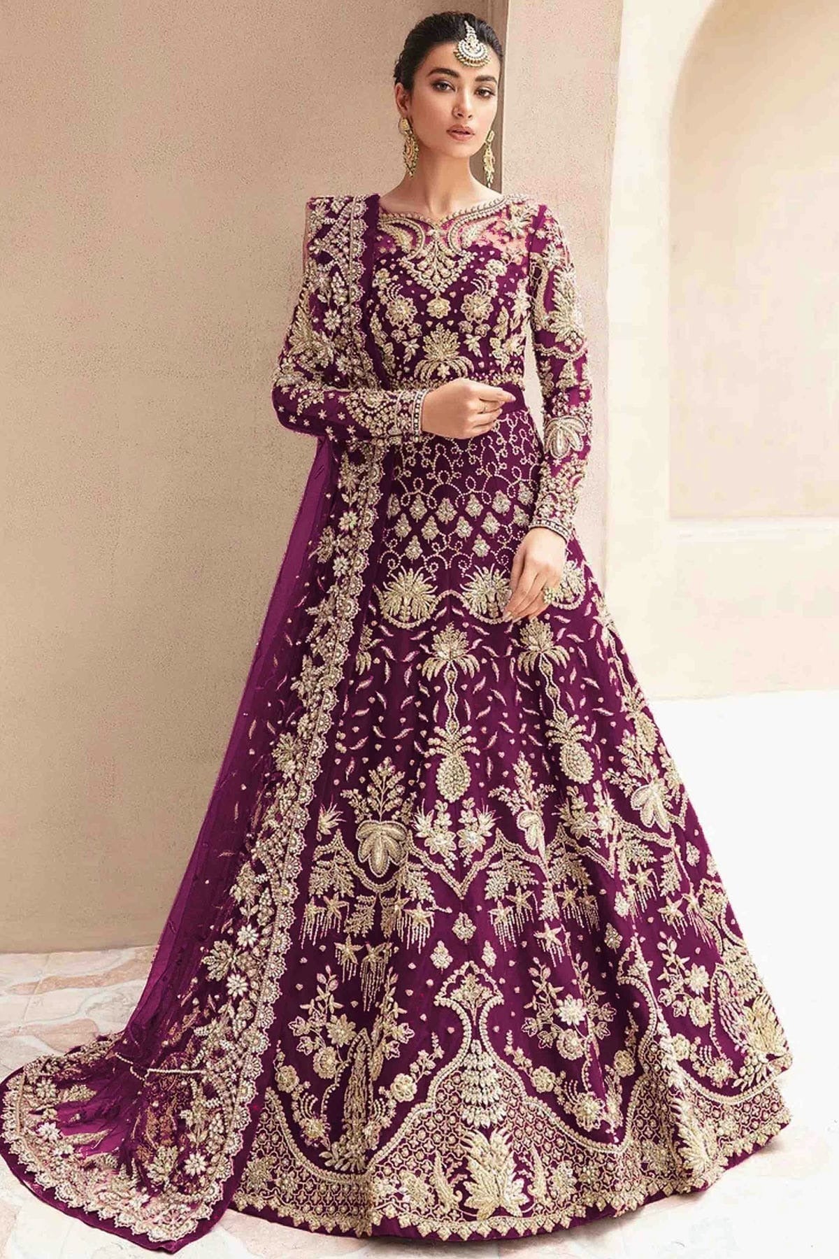 Wine Colour Semi Stitched Butterfly Net Anarkali Suit SM1140700