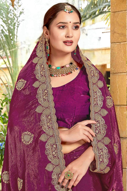 Wine Colour Silk Designer Saree SD1121973 A