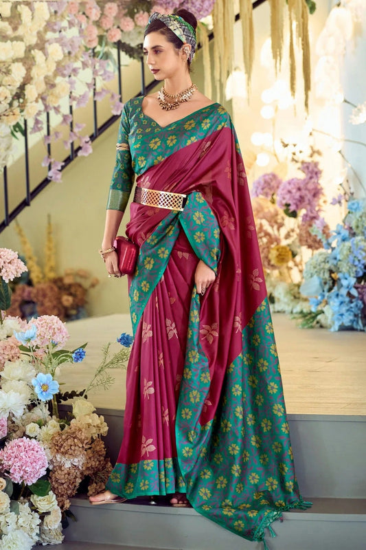 Wine Colour Soft Silk Traditional Saree SD1290246
