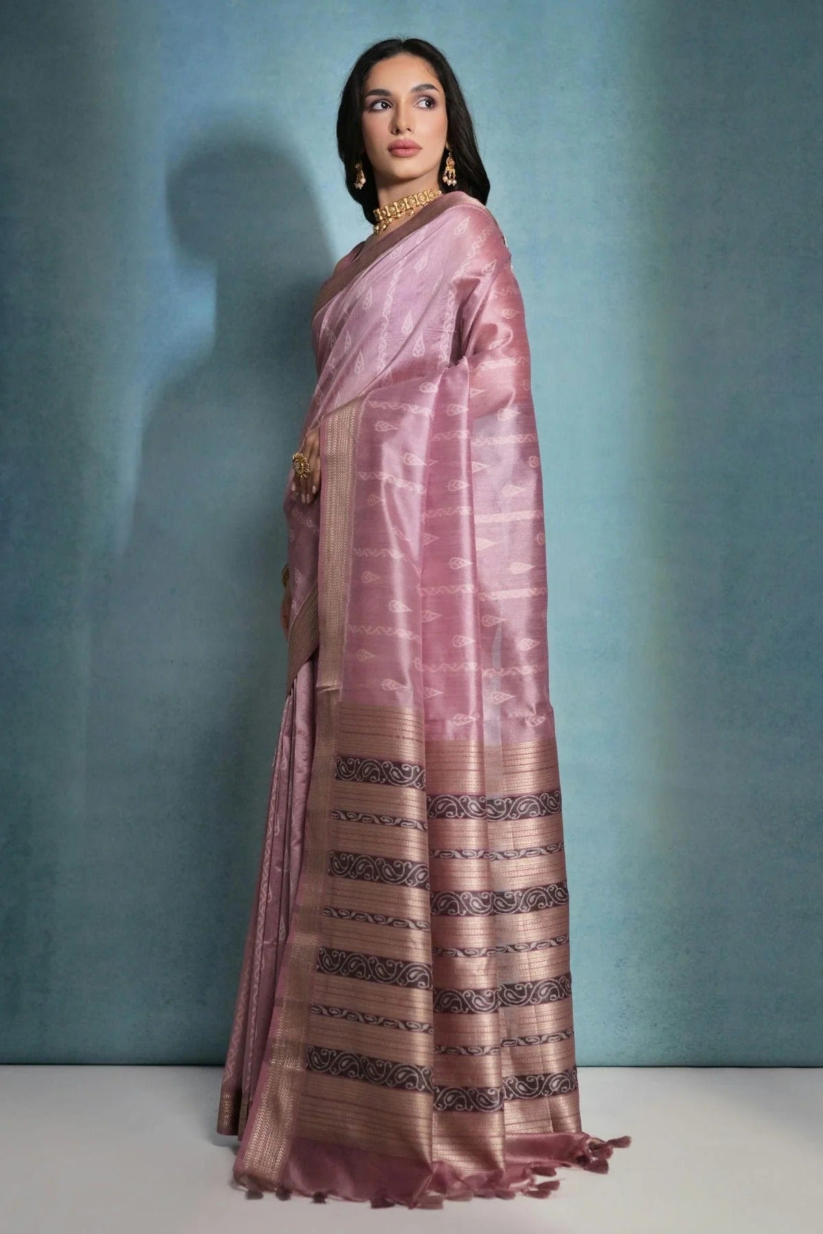 Wine Colour Tussar Silk Saree SD1110179 A