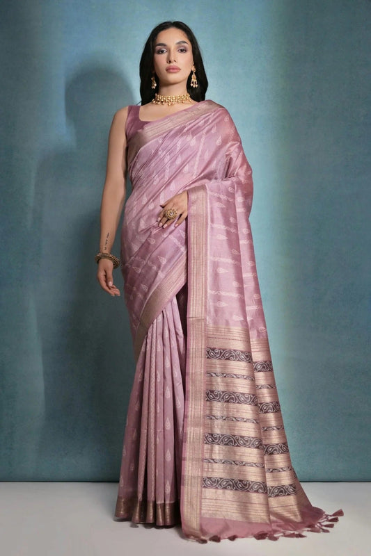 Wine Colour Tussar Silk Saree SD1110179