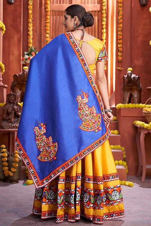 Yellow Colour Art Silk Navratri Lehenga Choli LC1240071 A