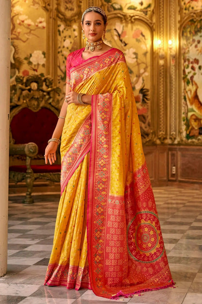 Yellow Colour Banarasi Silk Saree SD1110336