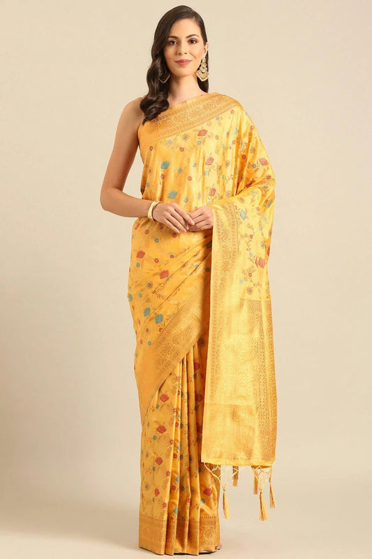 Yellow Colour Banarasi Silk Traditional Saree SD1102484