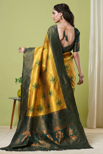 Yellow Colour Banarasi Silk Traditional Saree SD1112638 A