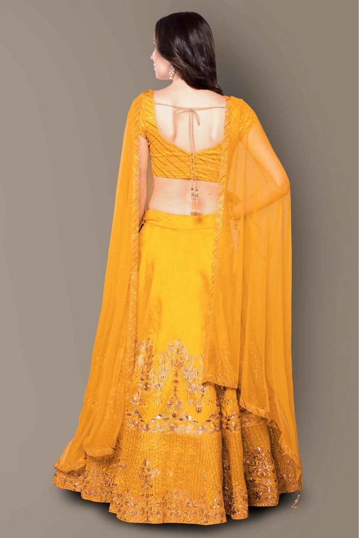 Yellow Colour Banglory Silk Lehenga Choli LC1010043 A