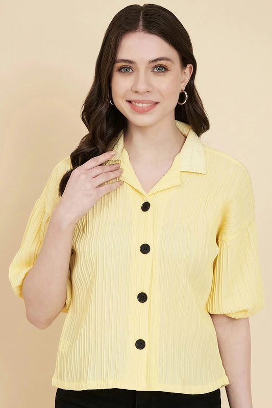 Yellow Colour Boxy Readymade Top TP1110825