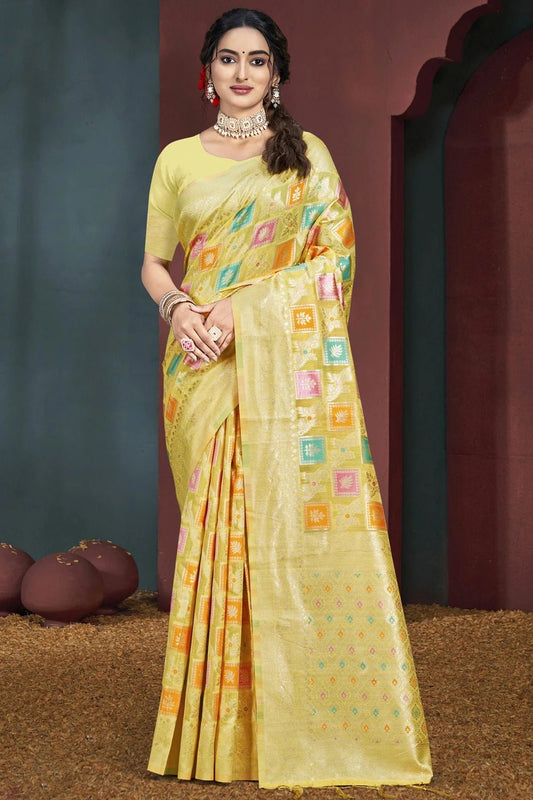 Yellow Colour Cotton Traditional Saree SD1102765