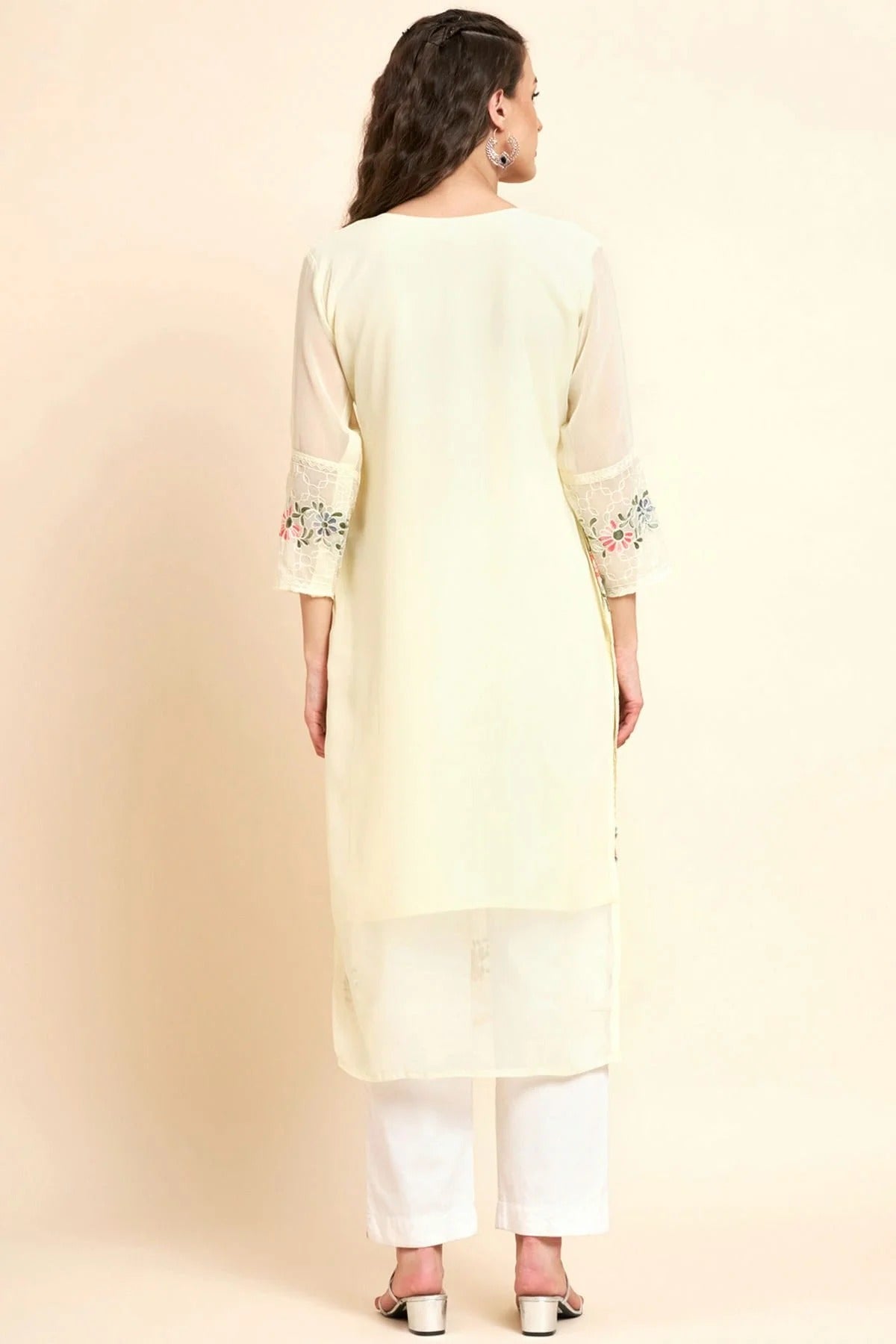Yellow Colour Georgette Kurti KR1111064 A