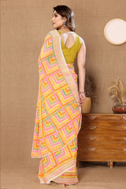 Yellow Colour Georgette Ready To Wear Saree SD1180009 A