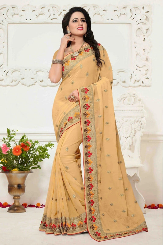Yellow Colour Georgette Saree SD1120415