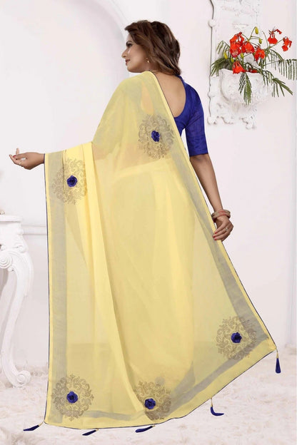Yellow Colour Georgette Traditional Saree SD1120552 A