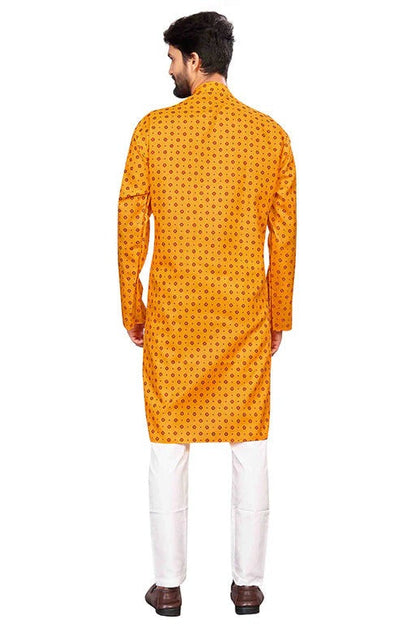 Yellow Colour Kurta Pajama In Cotton KP1210200 A