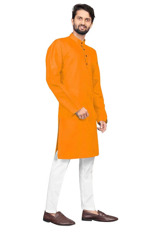 Yellow Colour Kurta Pajama In Cotton KP1210211 A