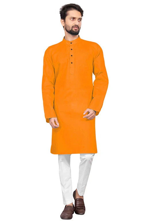 Yellow Colour Kurta Pajama In Cotton KP1210211