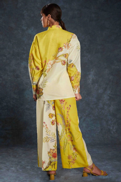 Yellow Colour Linen Co Ord Suit TP1080946 B
