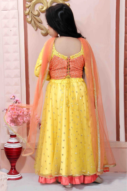 Yellow Colour Net Party Wear Lehenga Choli GW1070007 A