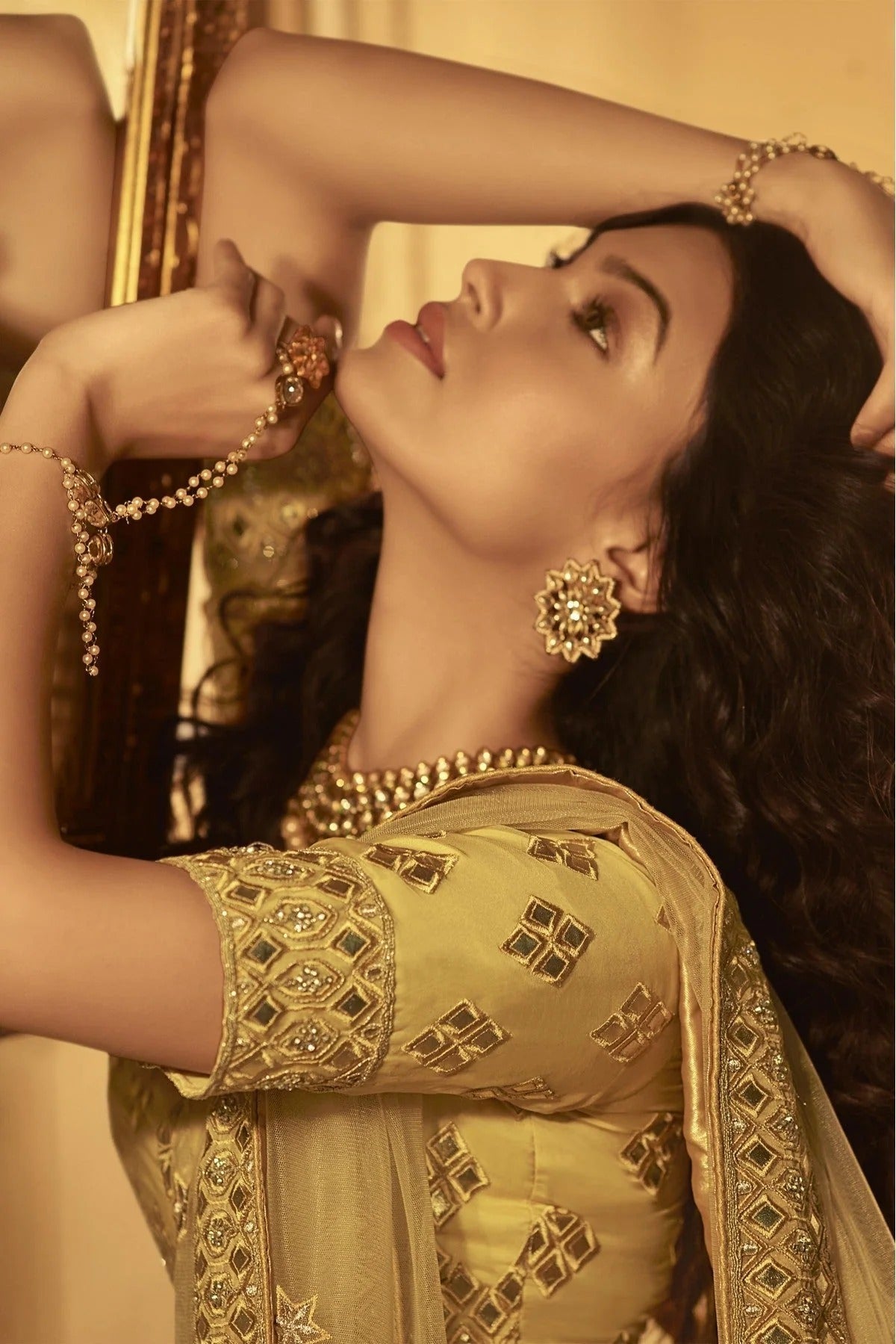 Yellow Colour Organza Embroidery Lehenga Choli LC1080314 B