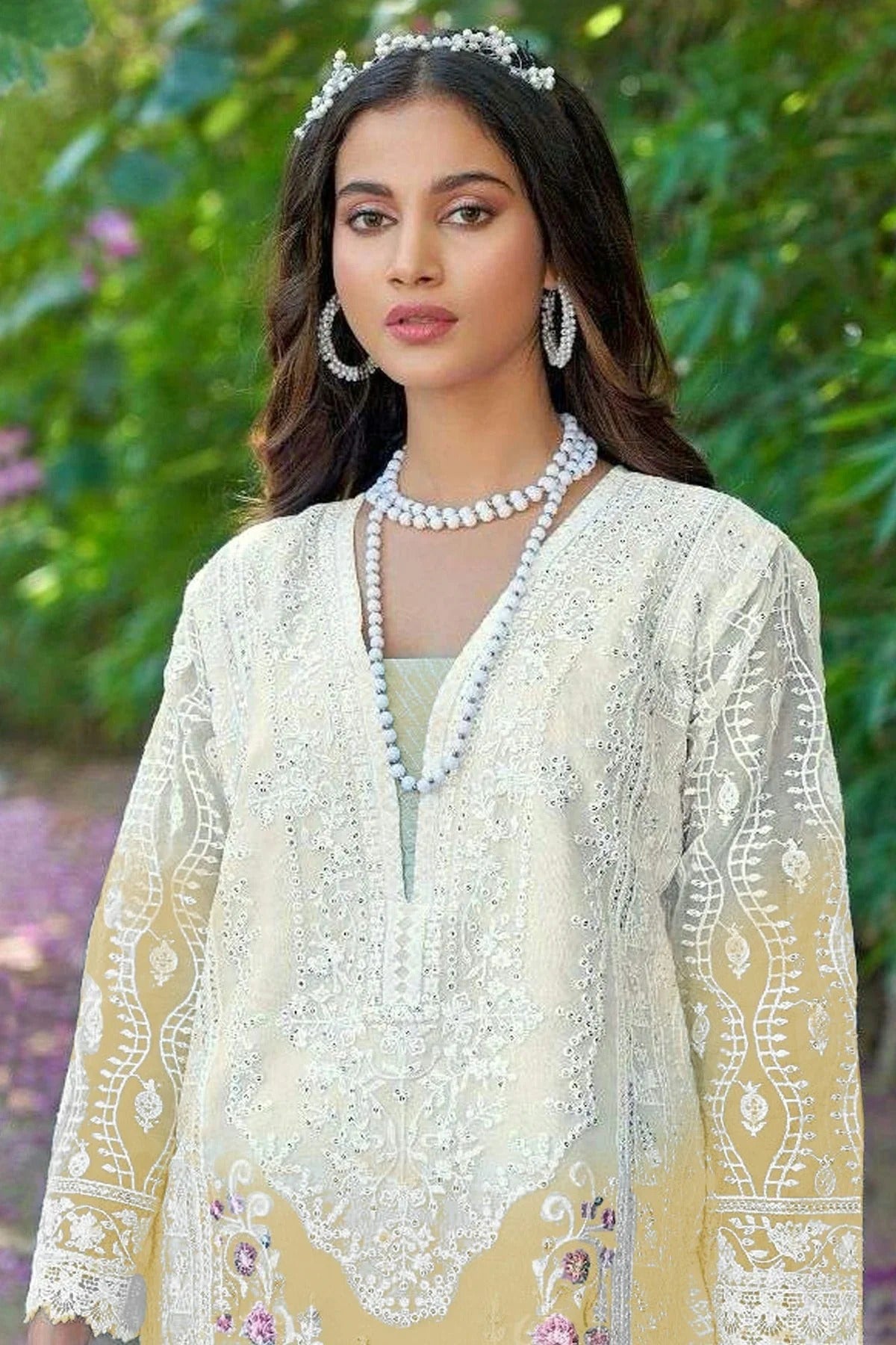 Yellow Colour Organza Pakistani Suit SM1140041 A