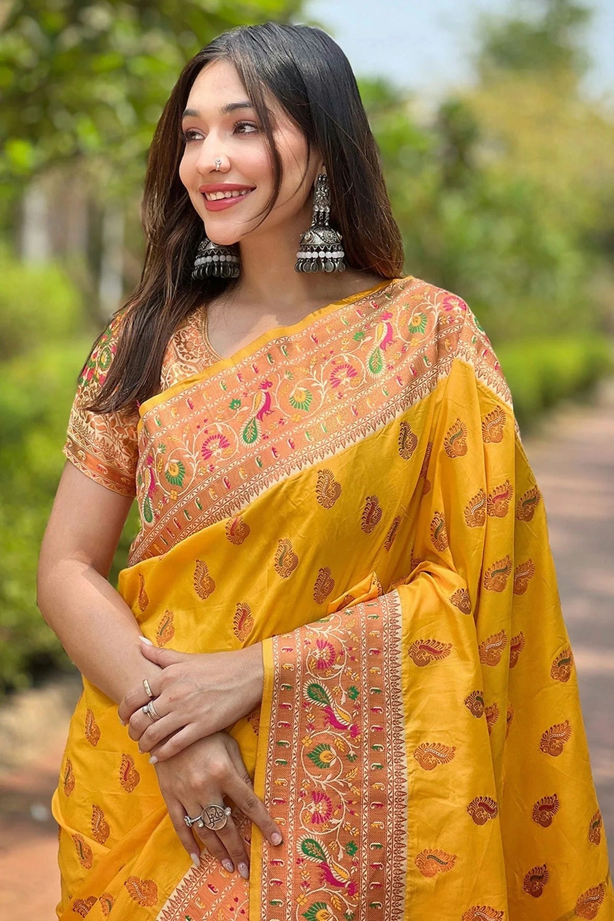 Yellow Colour Paithani Silk Traditional Saree SD1110918 A