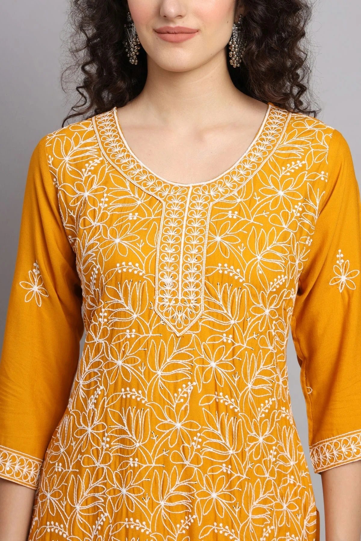 Yellow Colour Rayon Kurti KR1111098 A