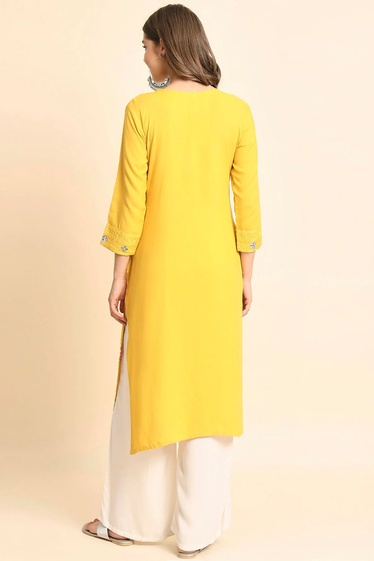 Yellow Colour Rayon Kurti KR1111109 A