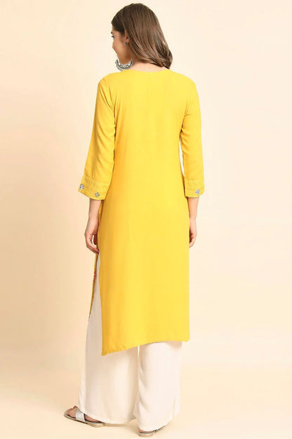 Yellow Colour Rayon Kurti KR1111109 A