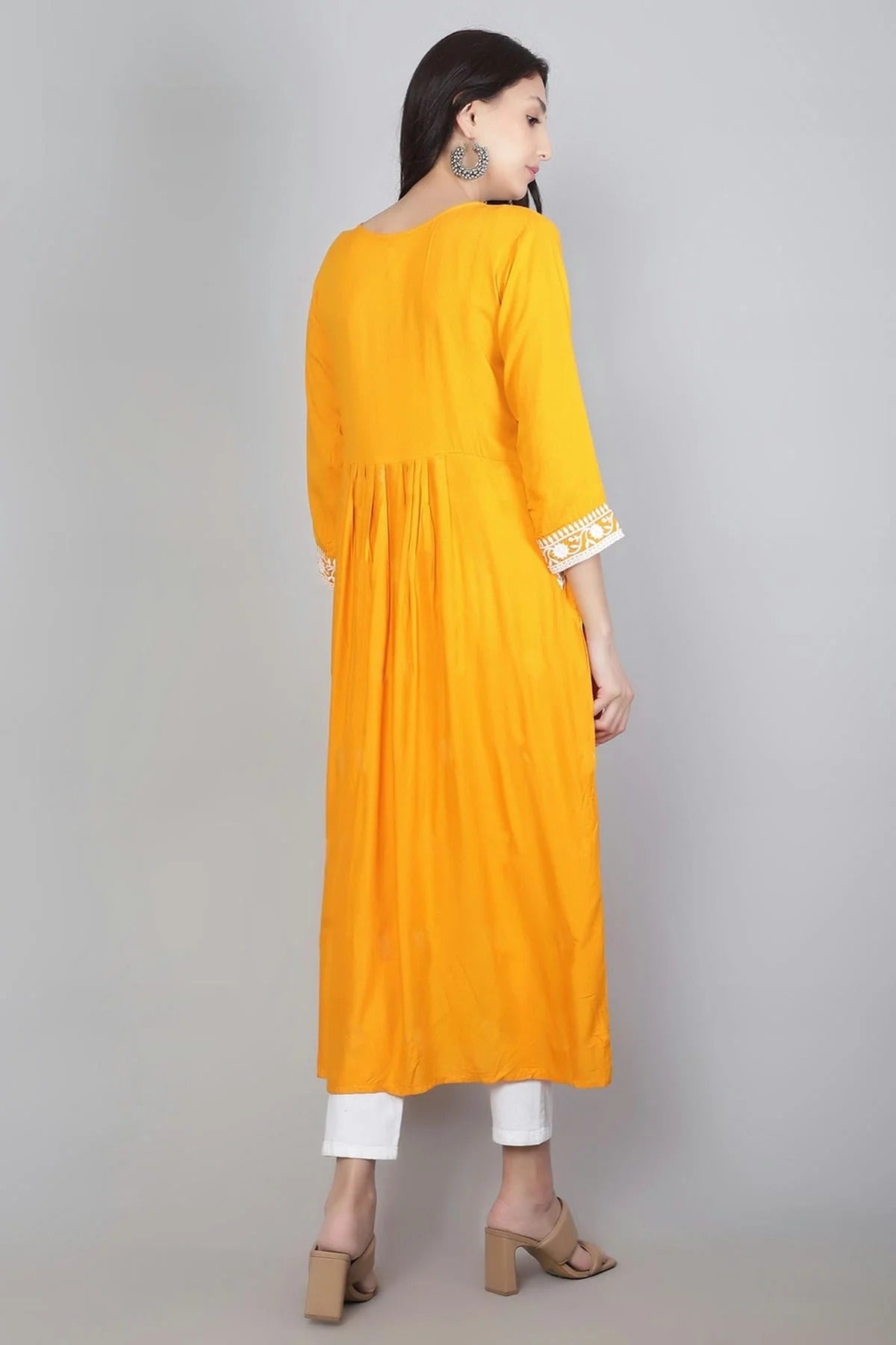 Yellow Colour Rayon Kurti KR1111133 A