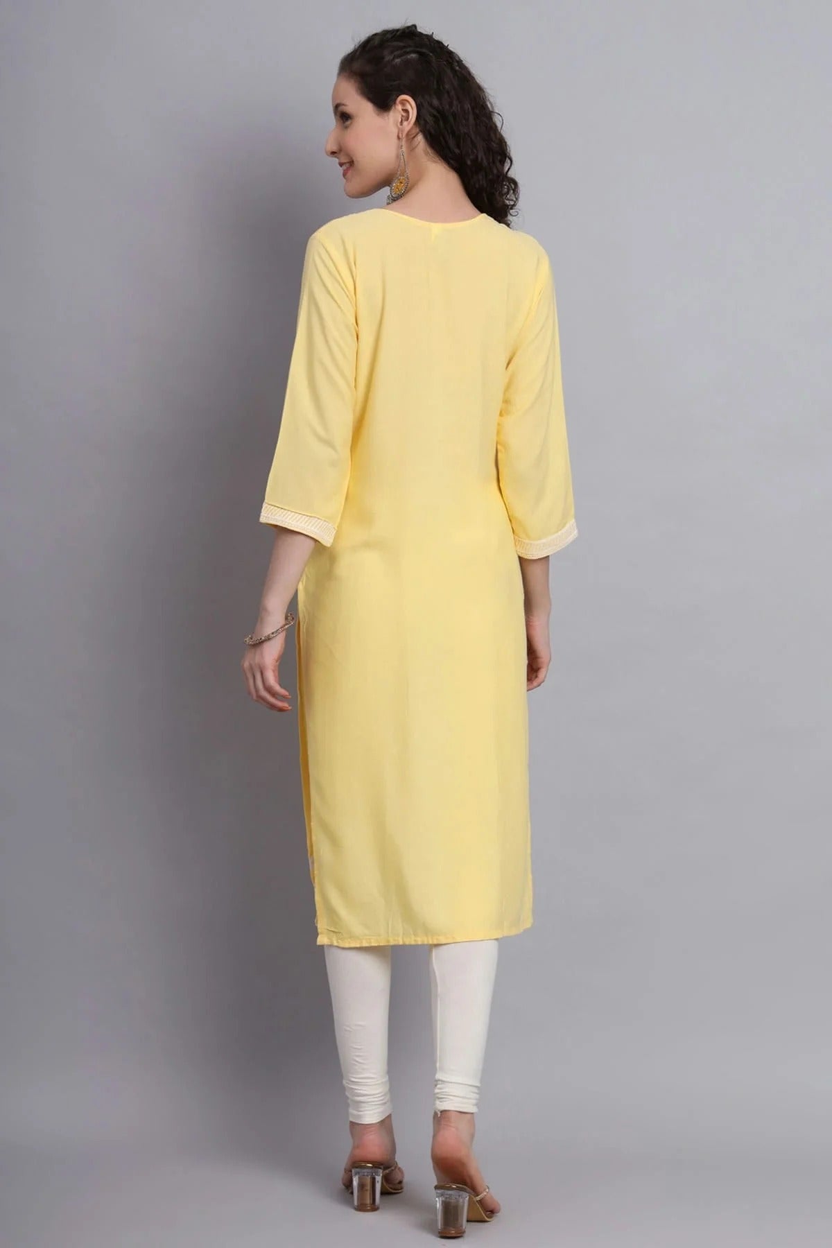 Yellow Colour Rayon Kurti KR1111152 A