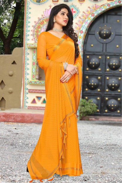 Yellow Colour Satin Designer Saree SD1120593 A