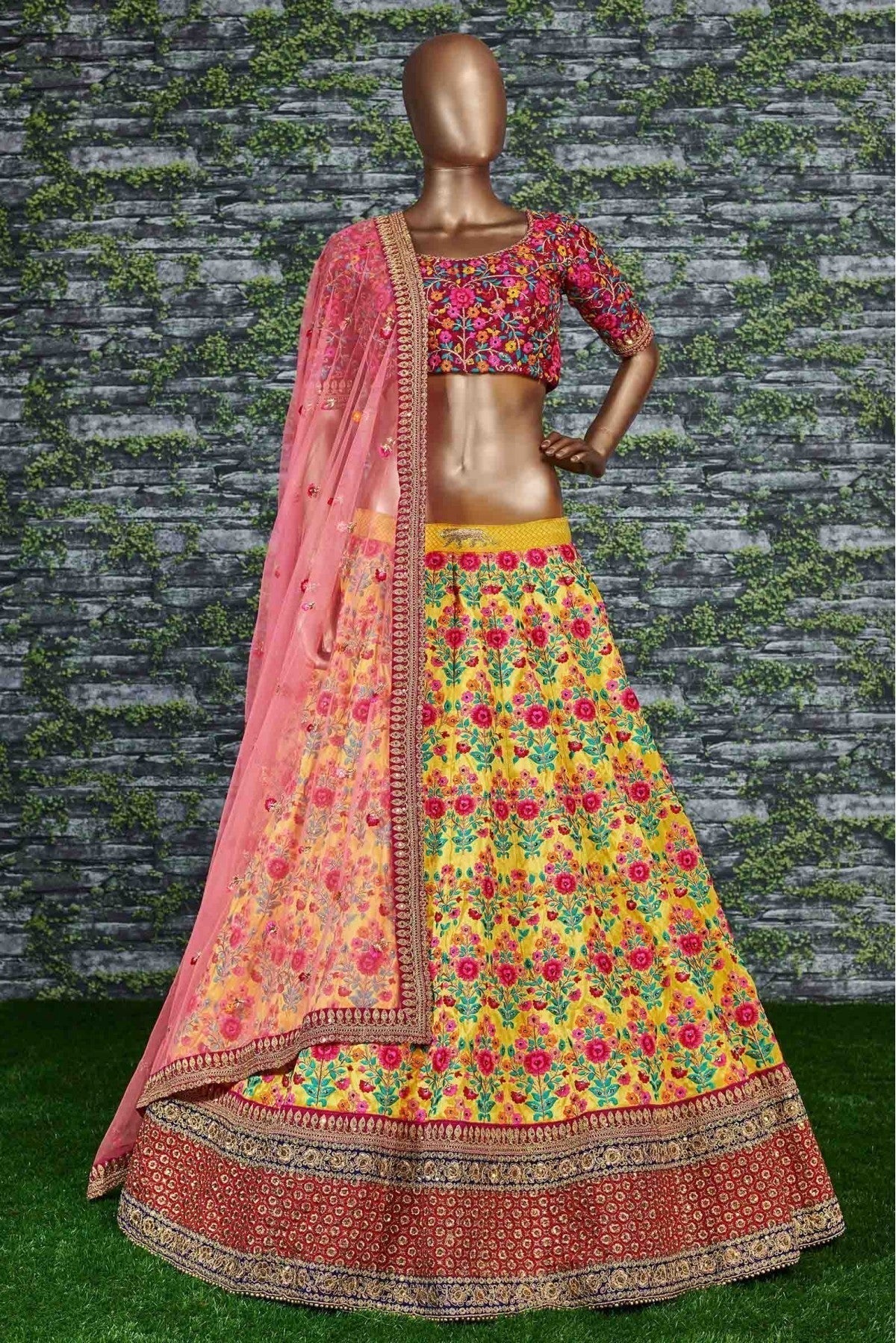 Yellow Colour Silk Lehenga Choli LC1010021 A