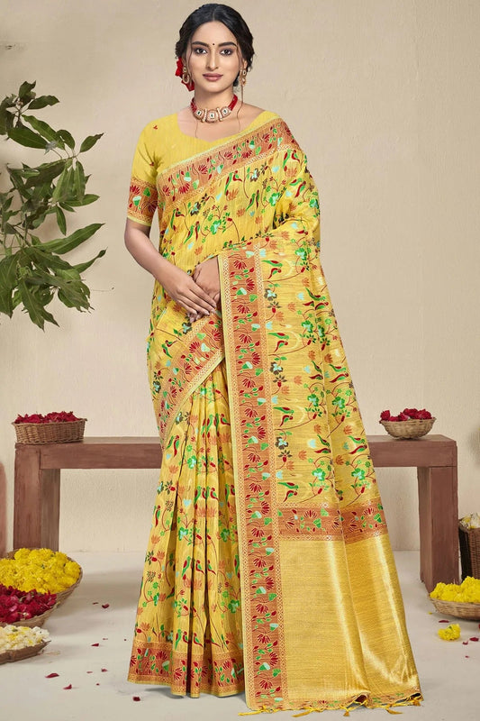 Yellow Colour Silk Traditional Saree SD1102576