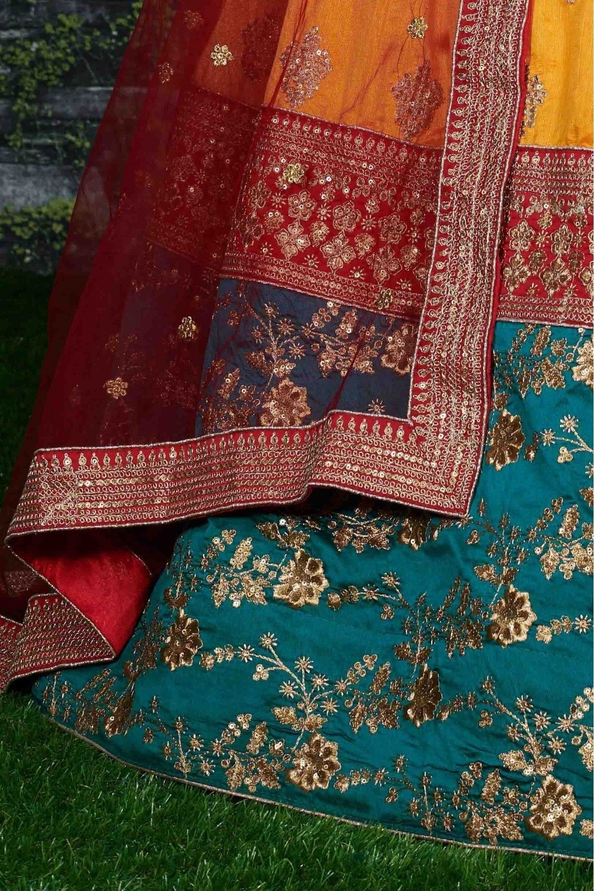 Yellow Colour Taffeta Silk and Banarasi Silk Lehenga Choli LC1010001 B