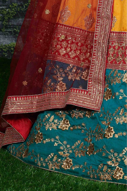 Yellow Colour Taffeta Silk and Banarasi Silk Lehenga Choli LC1010001 B