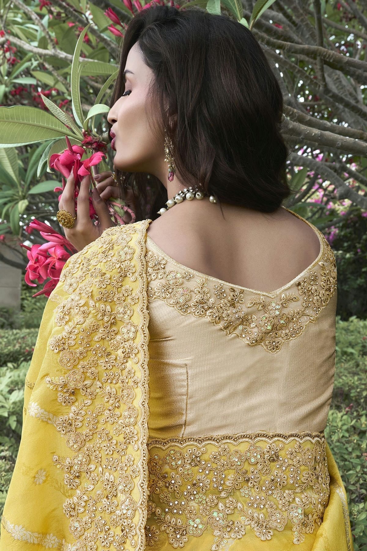 Yellow Colour Tissue Silk Designer Saree SD1110962 A