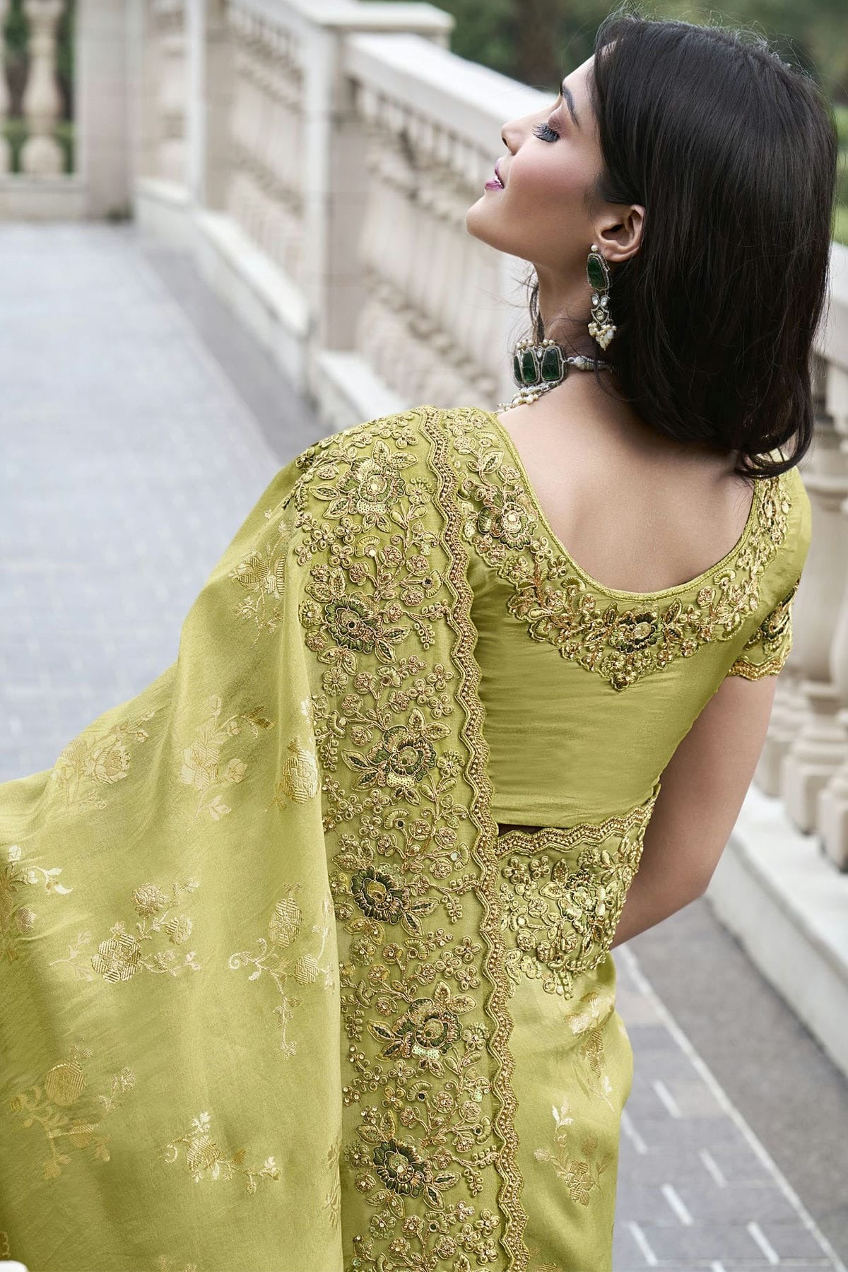 Yellow Colour Tissue Silk Designer Saree SD1110967 A