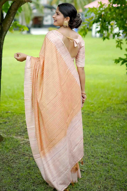 Yellow Colour Tussar Silk Traditional Saree SD1260074 A