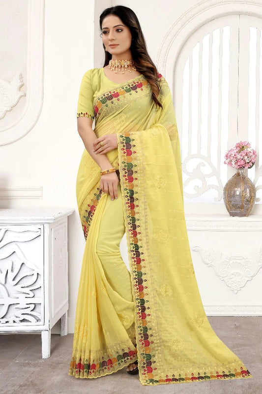 Yellow_Colour_Georgette_Saree SD1090929