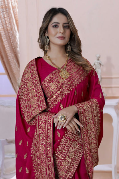 pink colour vichitra silk saree sd1090896 A