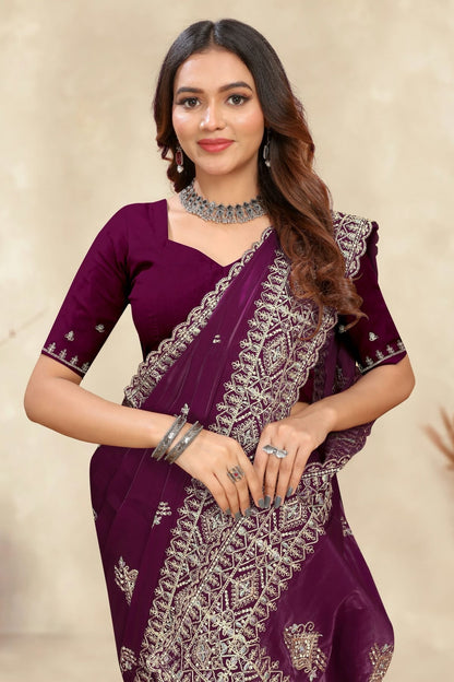 wine colour crepe silk saree sd1091000 A